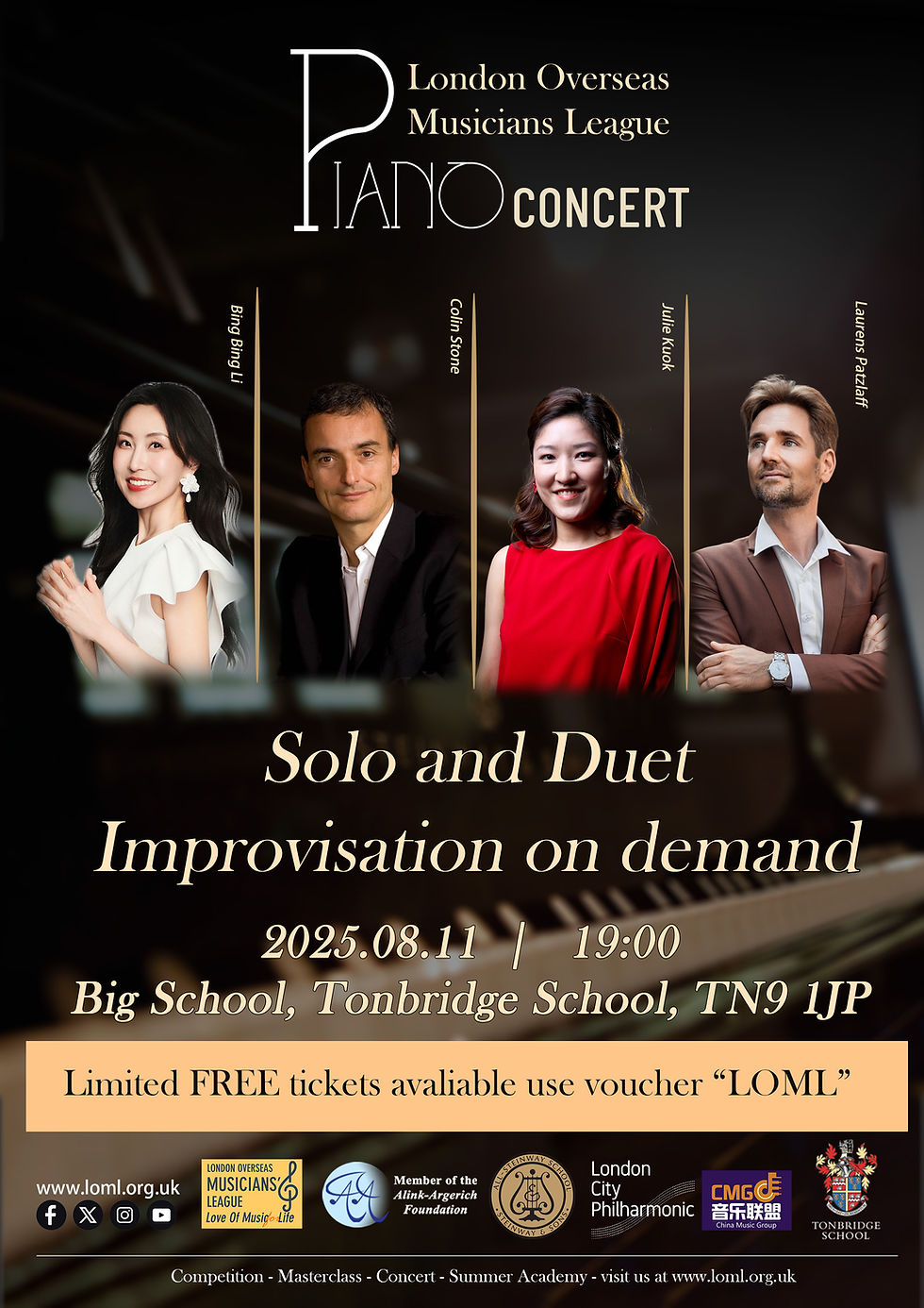 LOML Piano Concert - Solo and Duet with Improvisation on Demand