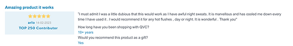 QVC positive reviews