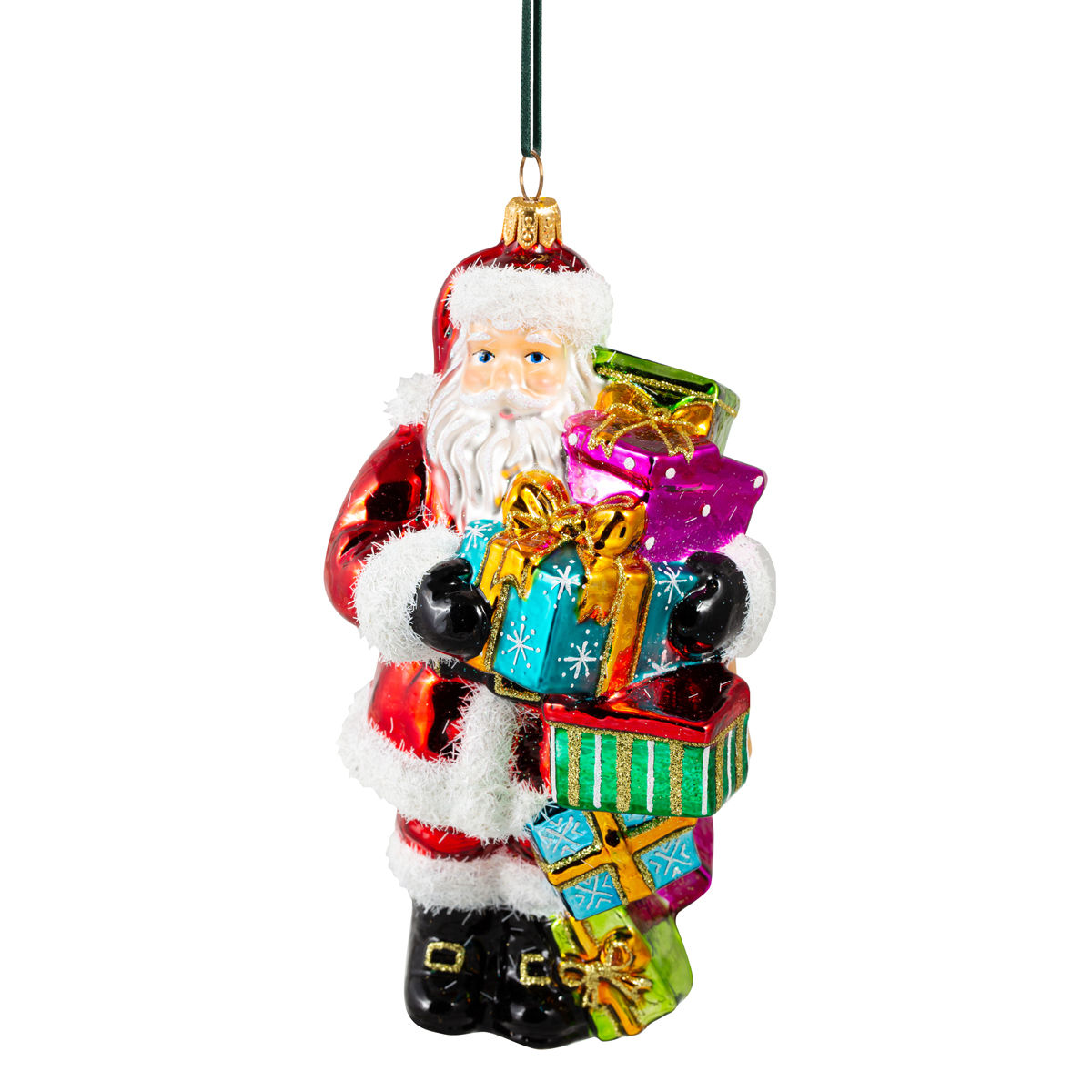 SANTA WITH PACKAGES 19cm