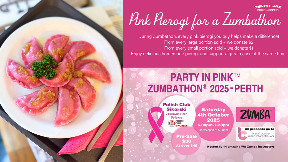 Pink Pierogi for a Zumbathon