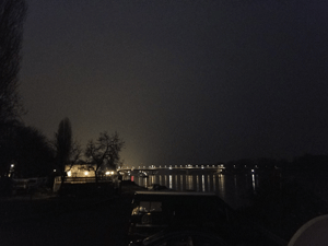 Rheinbrücken bei Nacht