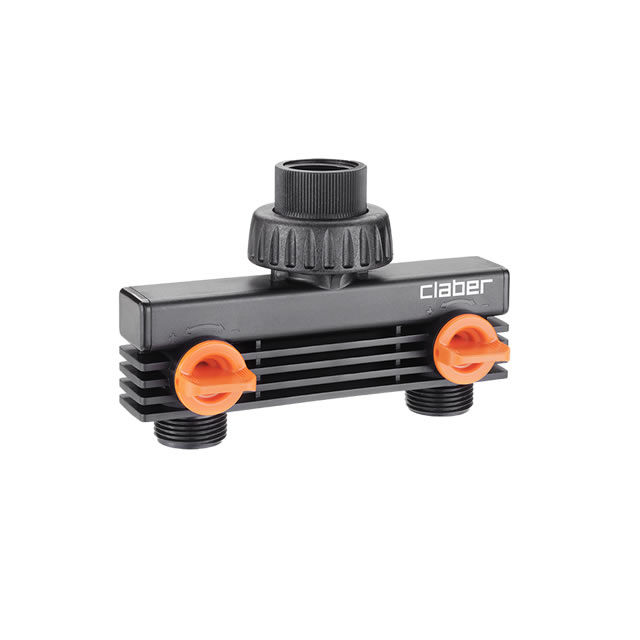 CLABER 8589 PRESA A DUE VIE 3/4” (20 - 27 mm)MASCHIO