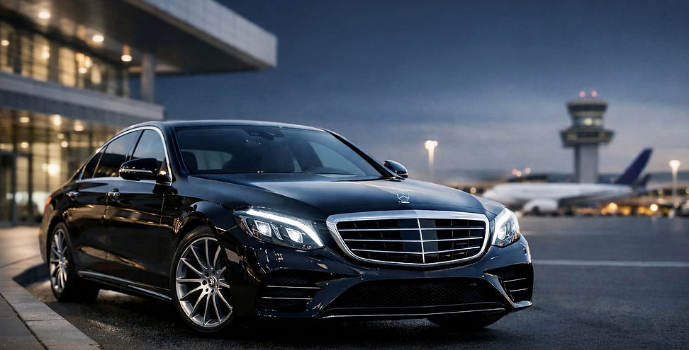 Mercedes S-Class luxury airport chauffeur car to Heathrow from Hampshire
