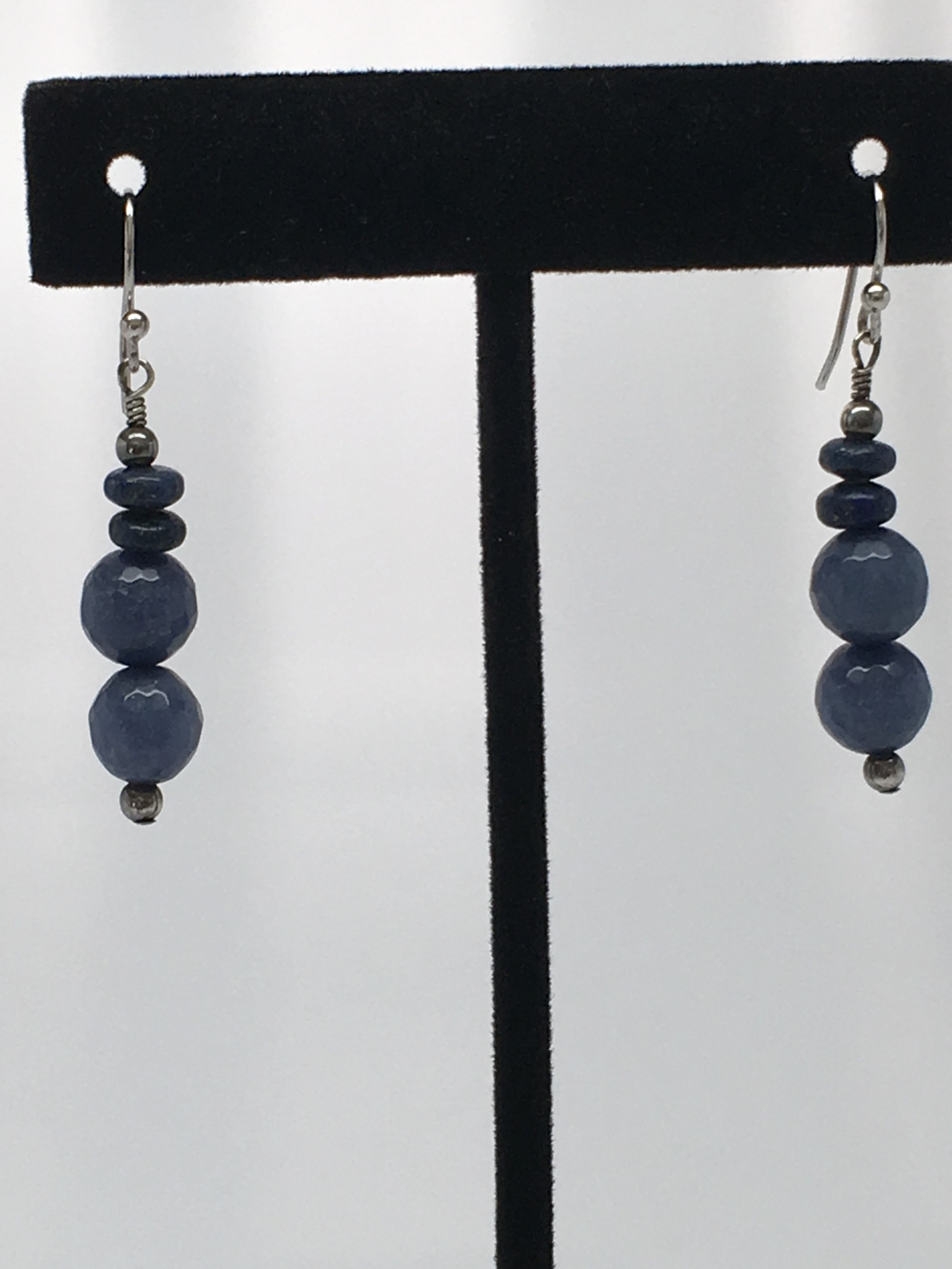 Blue Agate and Lapis Lazuli with Sterling Silver
