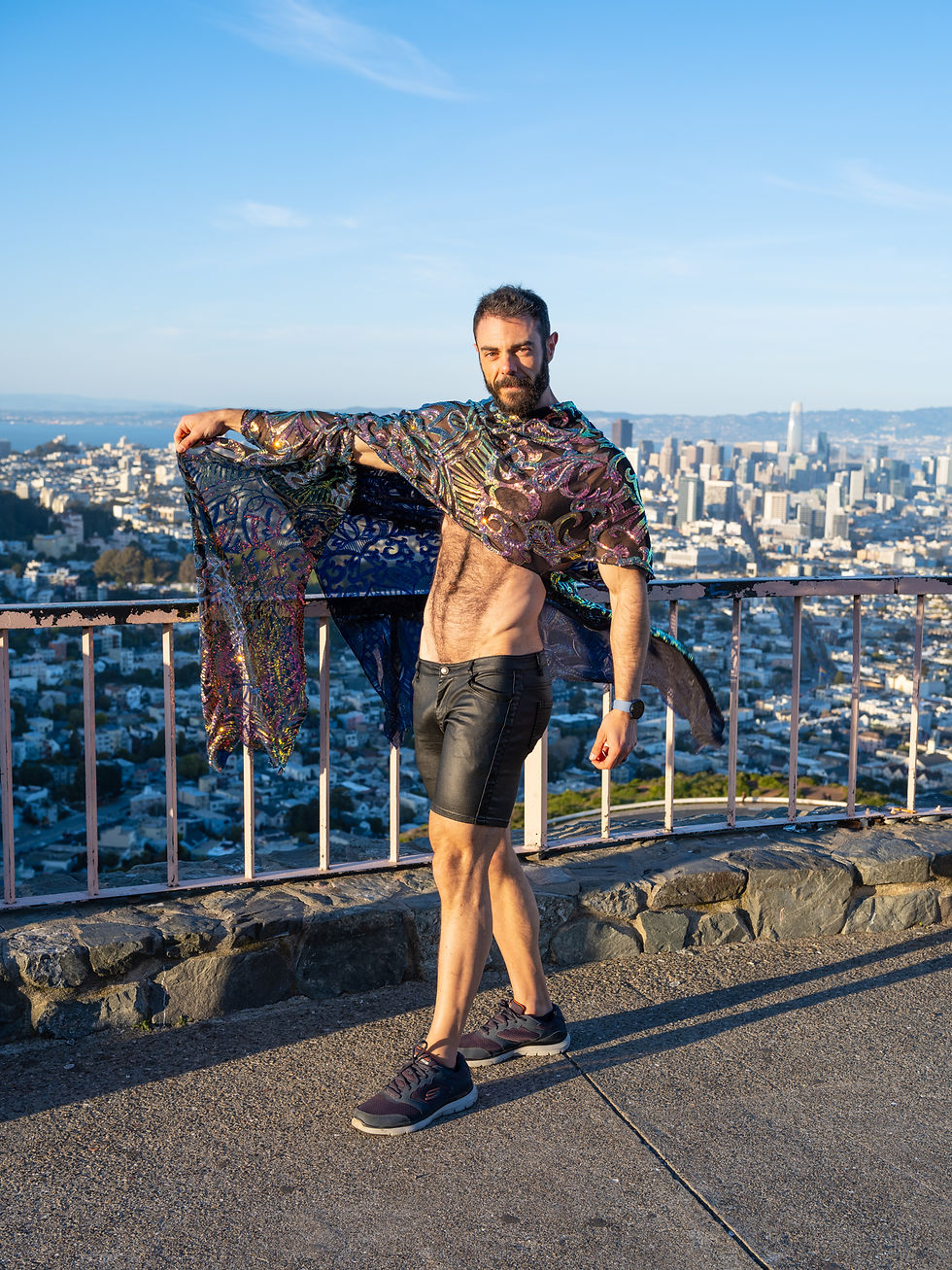Thumbnail: The Holographic Elton Sequin Kaftan and Robe