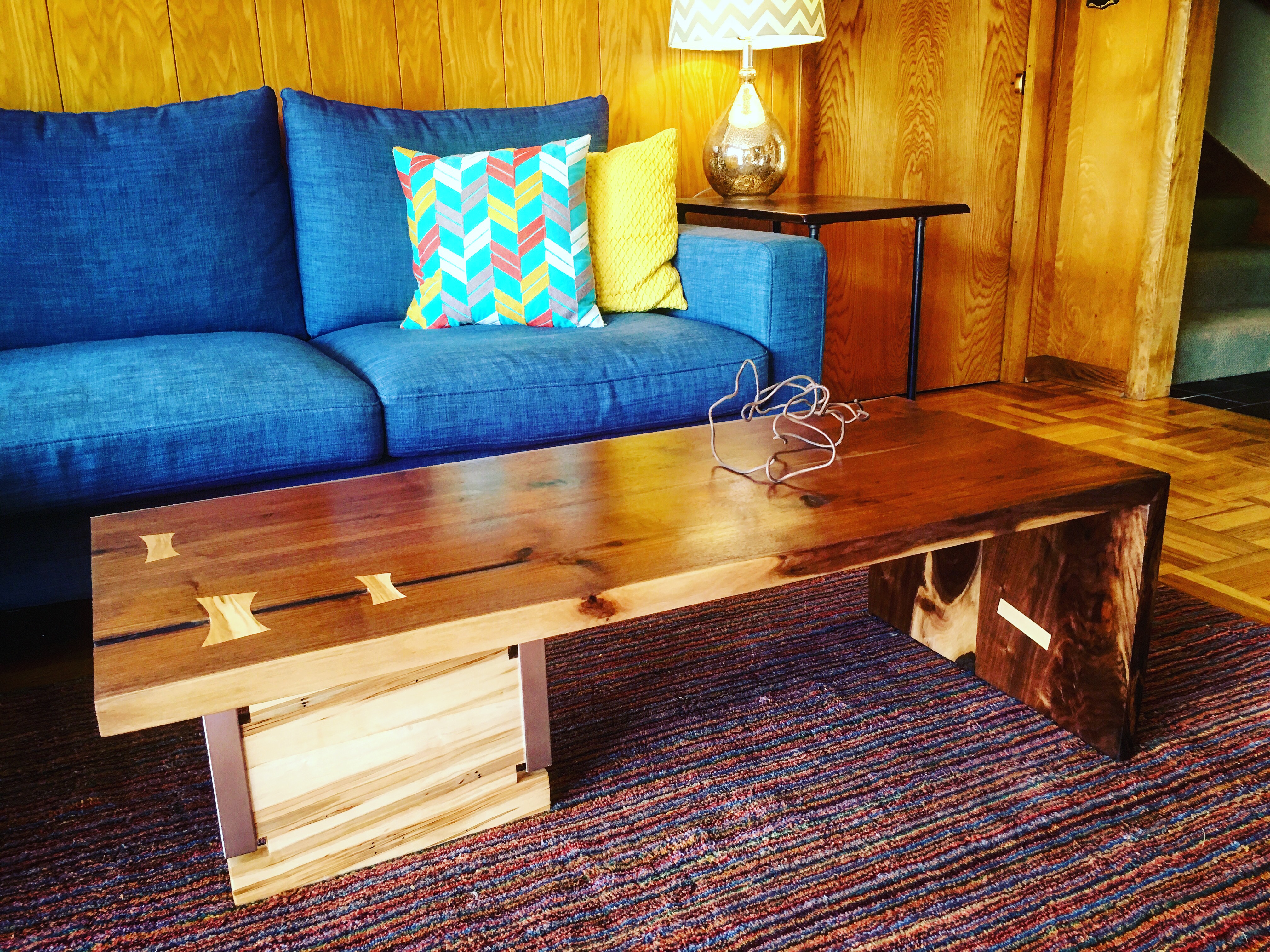 Black Walnut Waterfall Coffee Table