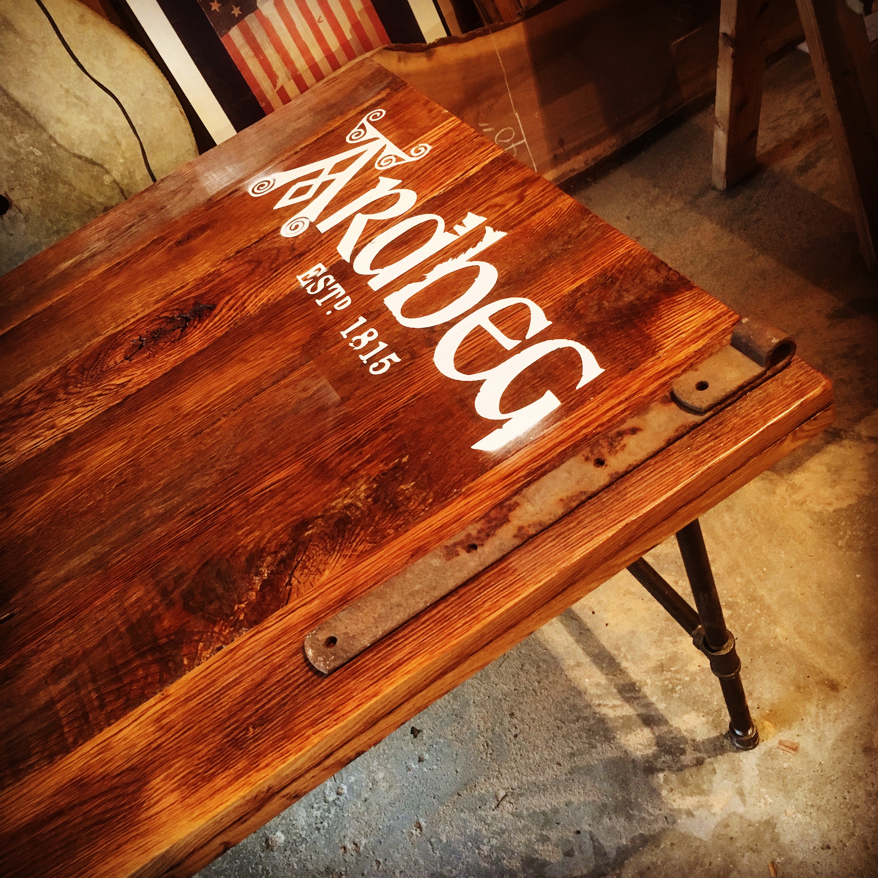 Reclaimed Oak Ardbeg Bar Table