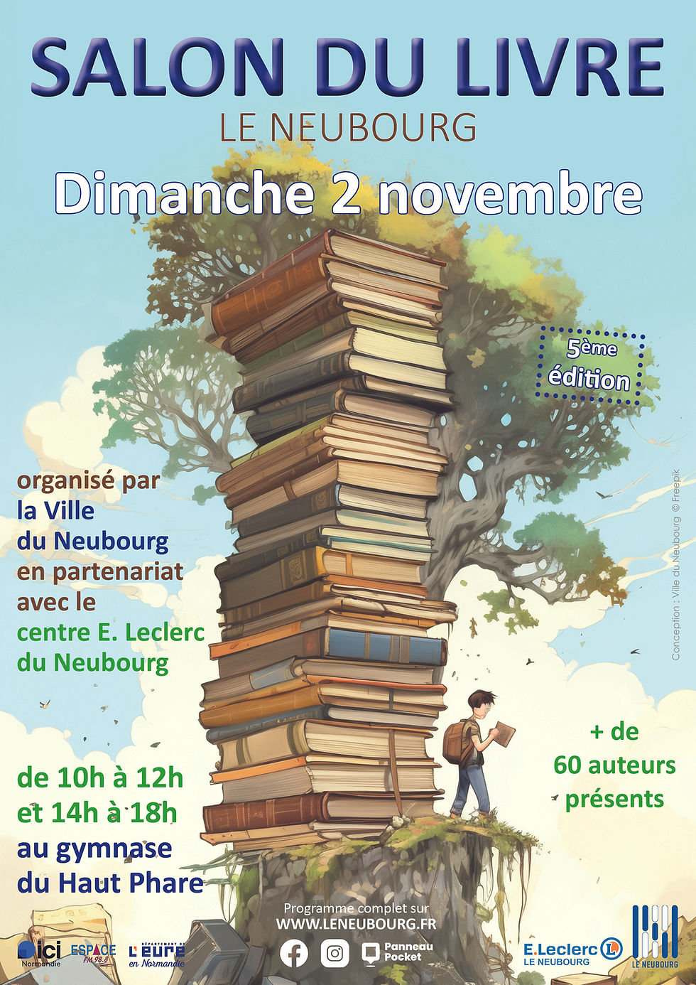 Le Neubourg, 5e salon du livre, le dimanche 2 novembre.