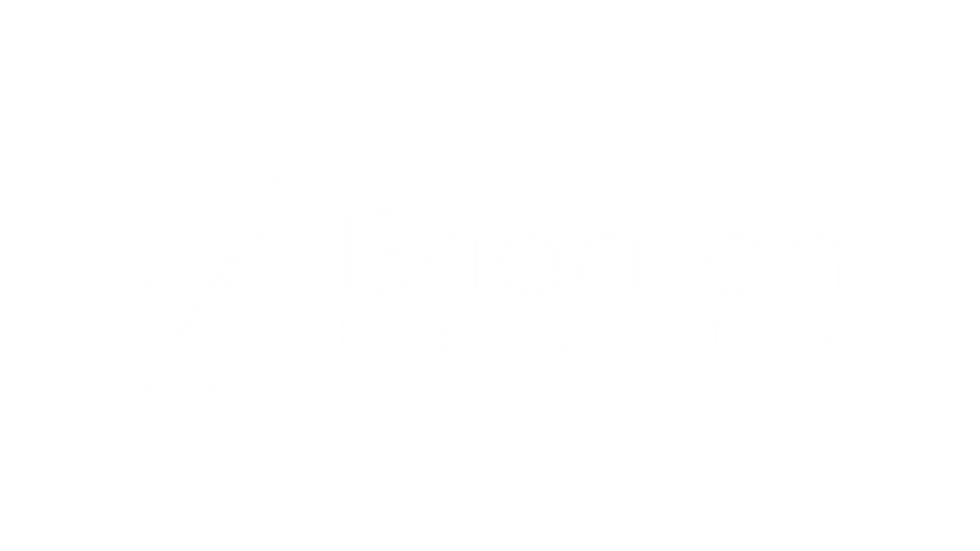 Logotipo de Bridalian Bodas & Destinos en blanco sobre fondo negro