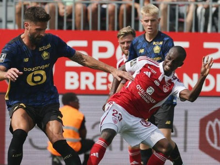 Giroud marca, e Lille empata com Brest fora de casa