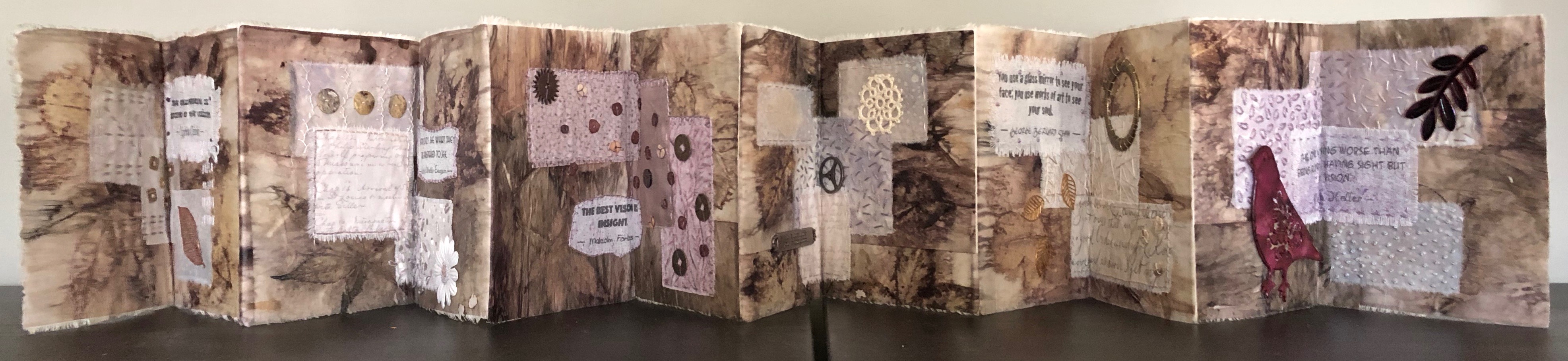 Eco Printed Concertina Book