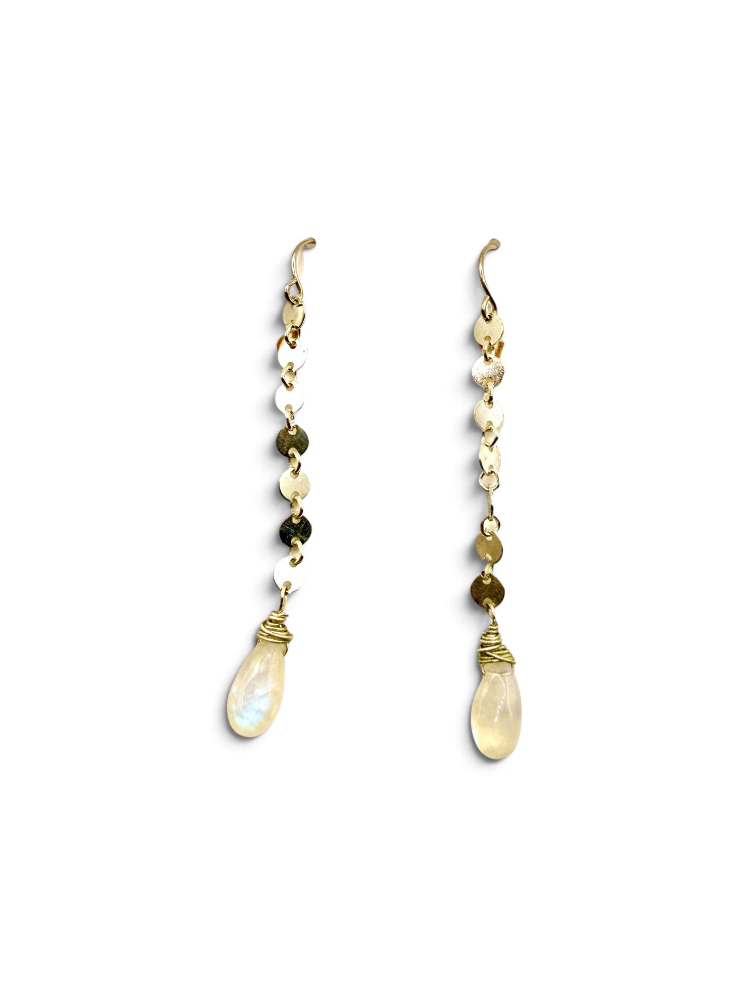 Moonstone Medallion Earrings
