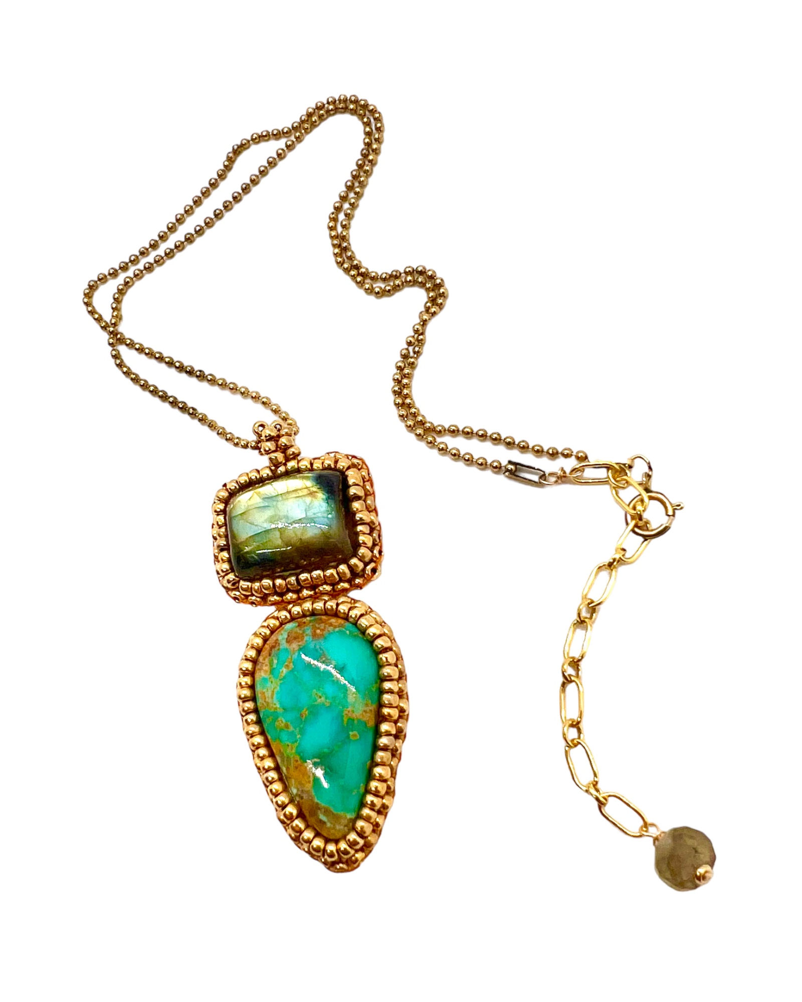 Labradorite and Turquoise and Necklace