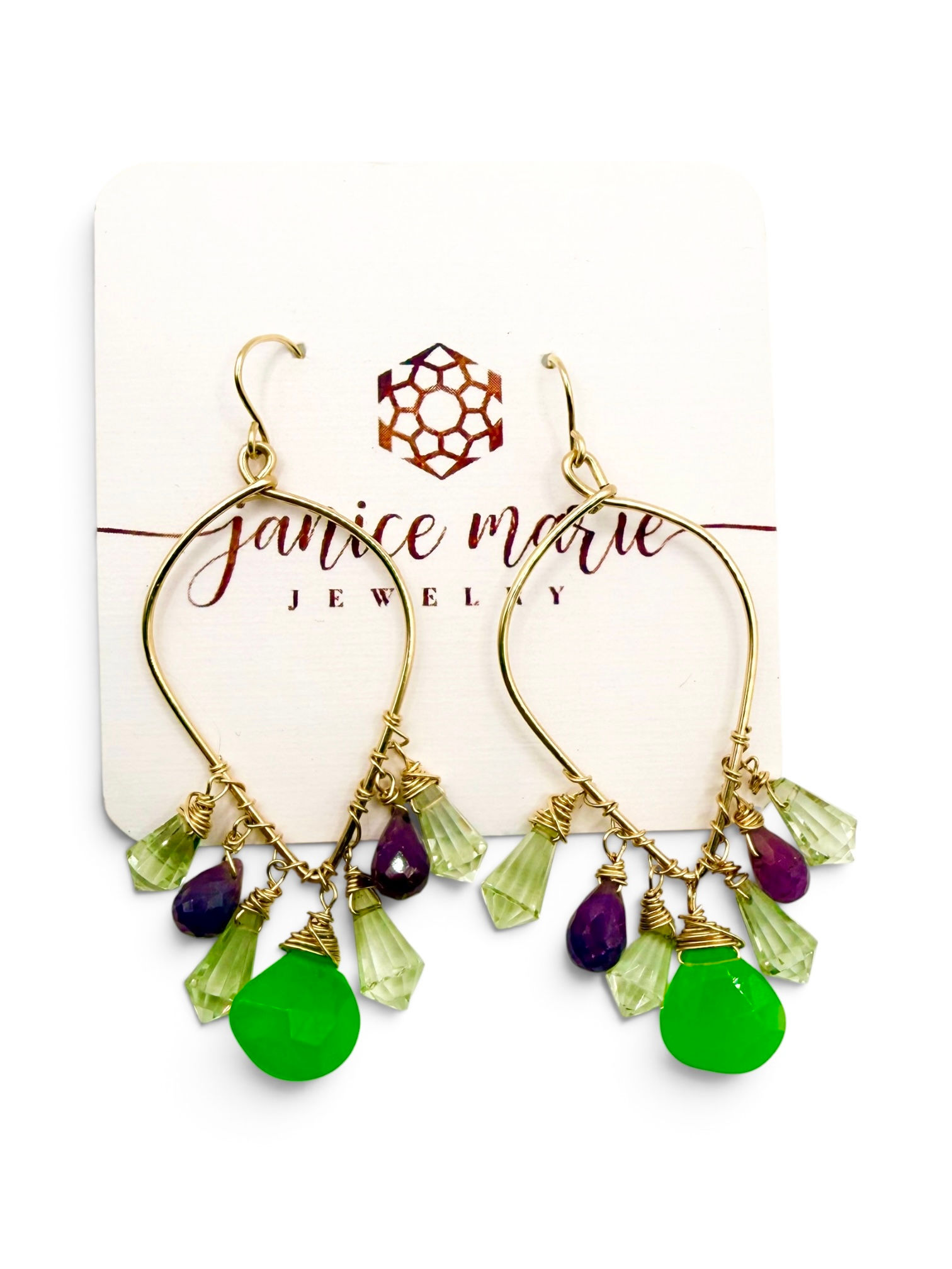 Mardi Gras Hoop Earrings