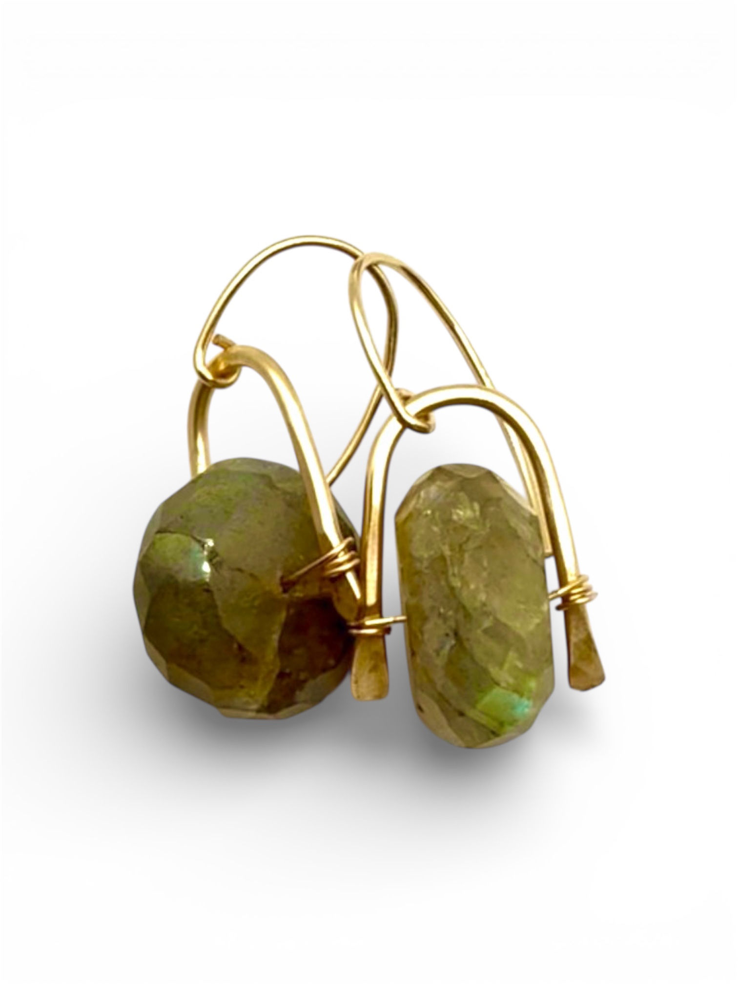 Labradorite Wishbone Earrings #3