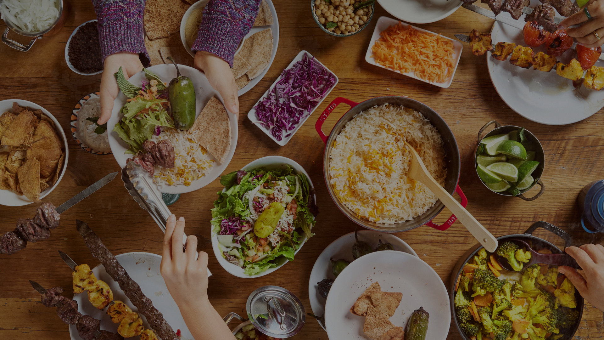 Fresh Mediterranean Catering Spread