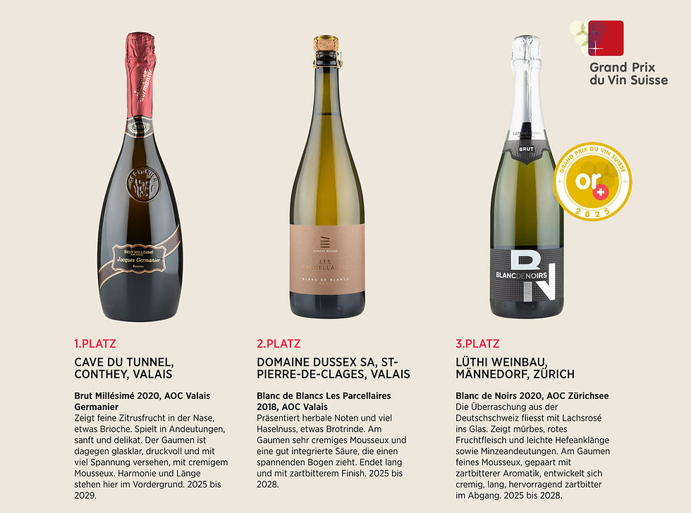 3. Platz für unsern Schaumwein am Grand Prix du Vin Suisse 2025!