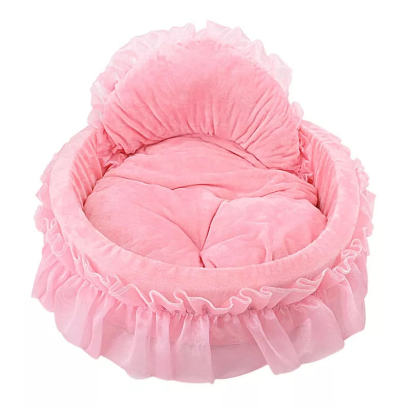 Thumbnail: Luxury Lace Pet Bed | Washable Princess Bed for Dogs and Cats