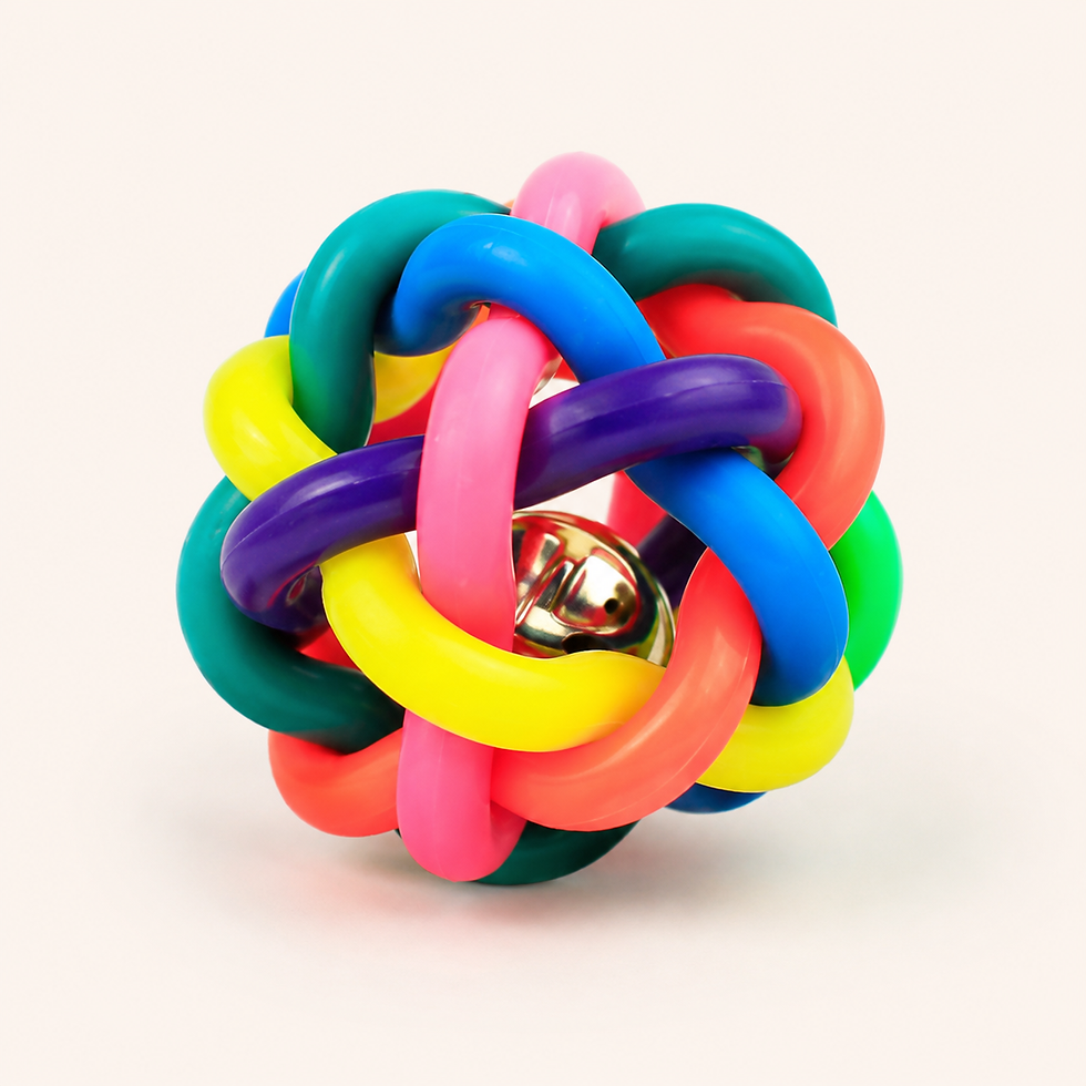 Thumbnail: Rainbow Bell Ball for Dogs | Interactive Rubber Play Toy
