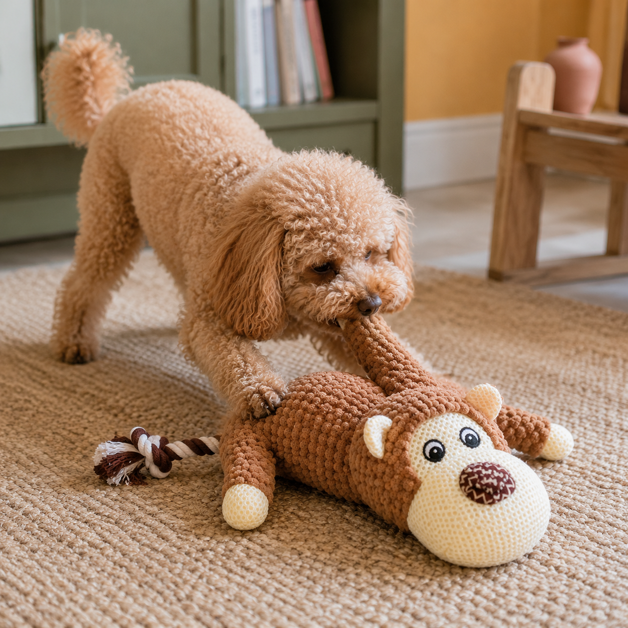 Plush Animal Toy for Small Dogs & Puppies | Soft Play Companion