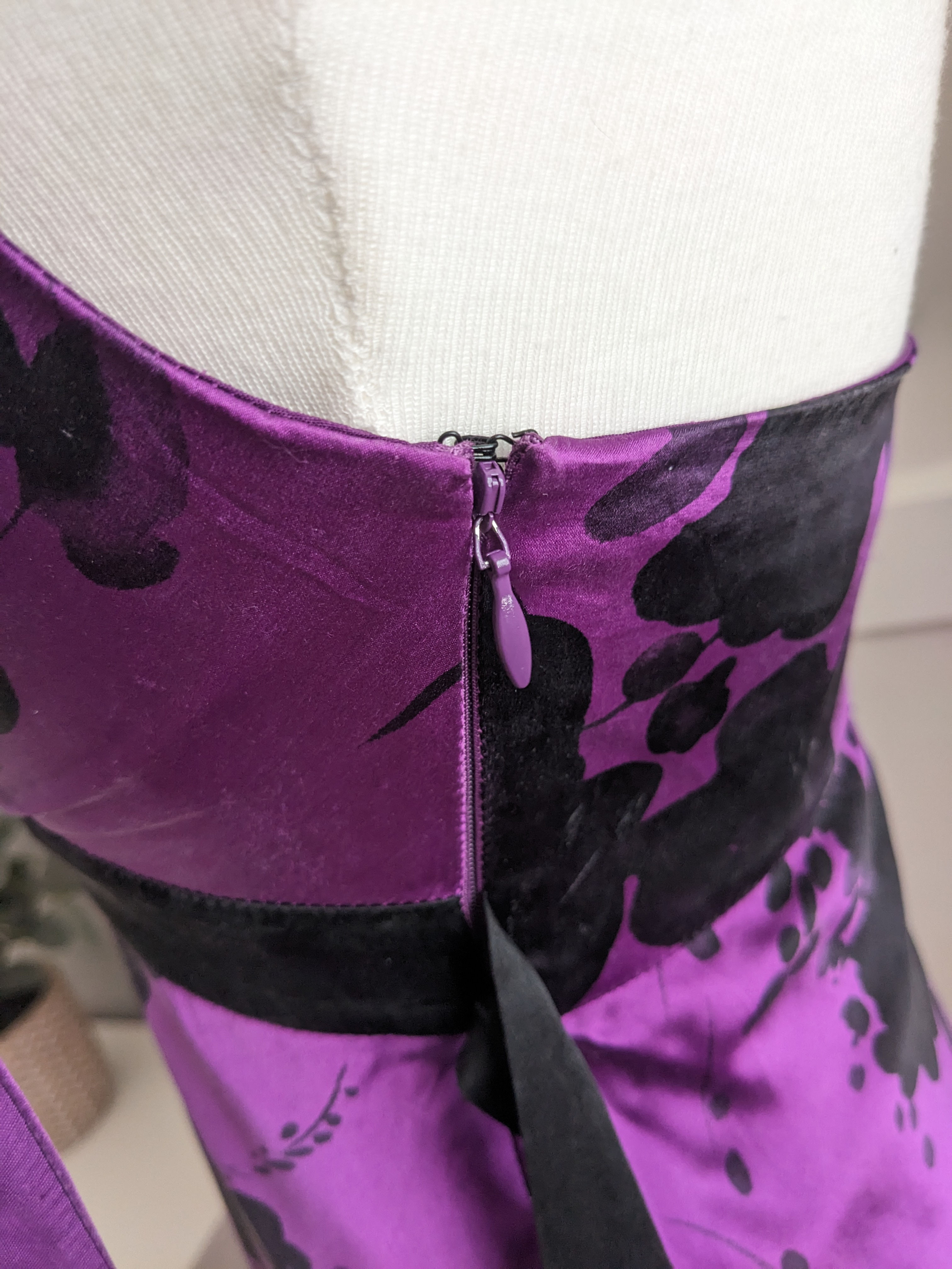 Purple 100% Silk Dress