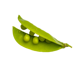 Fresh snap peas, a wholefood source of fibre and plant-based protein supporting gut health and balanced nutrition