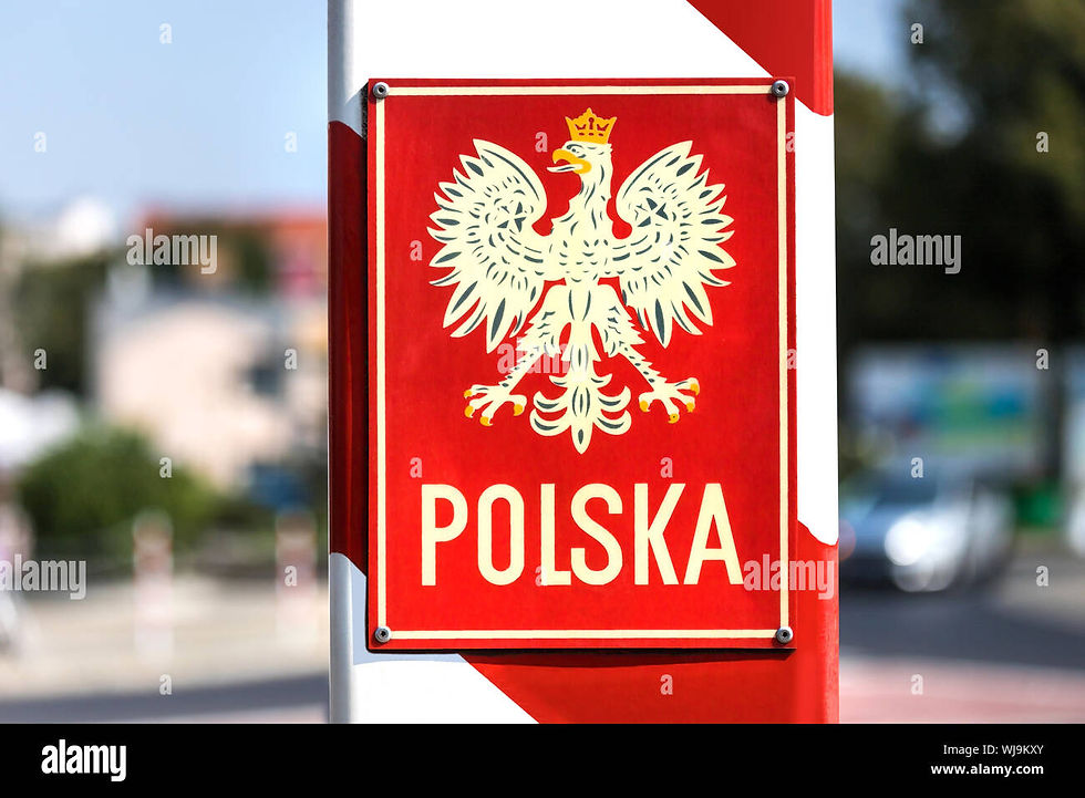 Polish border pole.