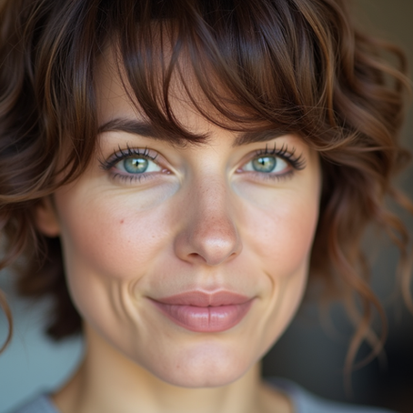 A woman in East Dallas showcasing a chic, effortlessly styled haircut that combines modern trends with easy maintenane.