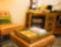 salon waiting area and amenities
