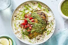 Pesto Chicken and Risotto
