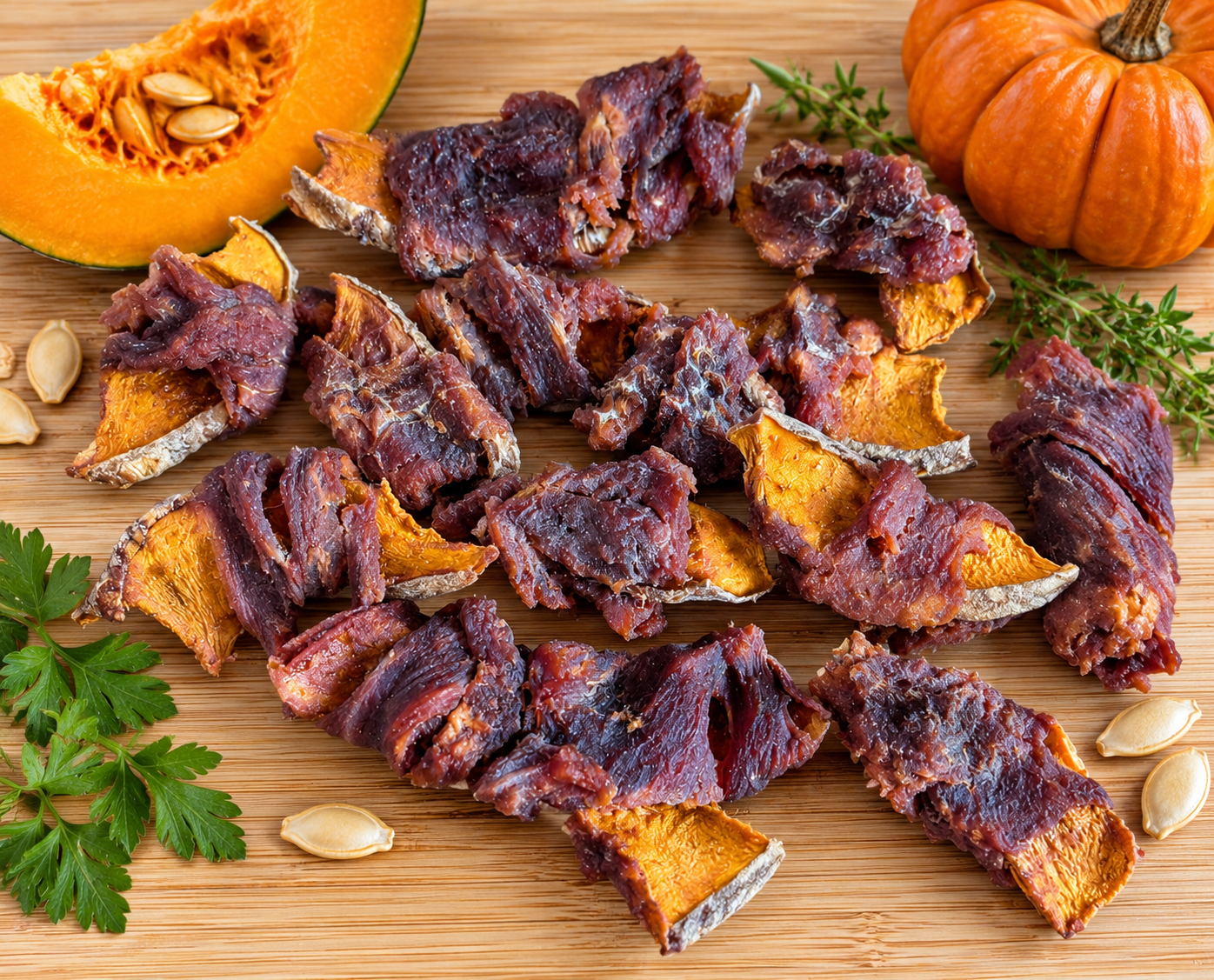 Duck Jerky wrapped Pumpkin