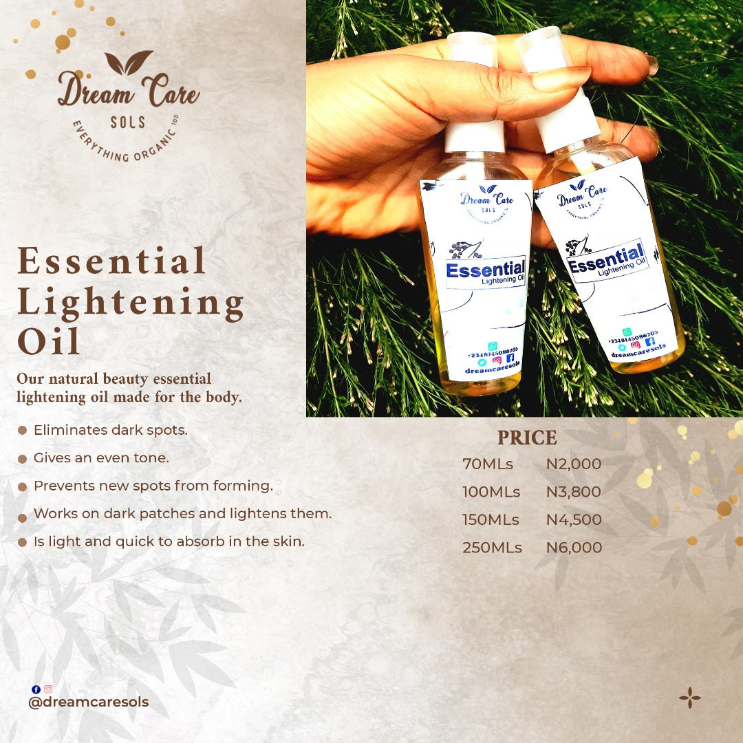 Essential lightening oil