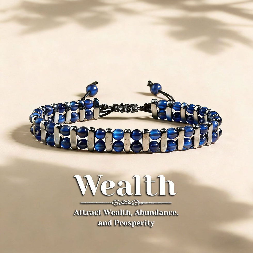 Thumbnail: Tiger Eye Stone Magnetic Woven Bracelet