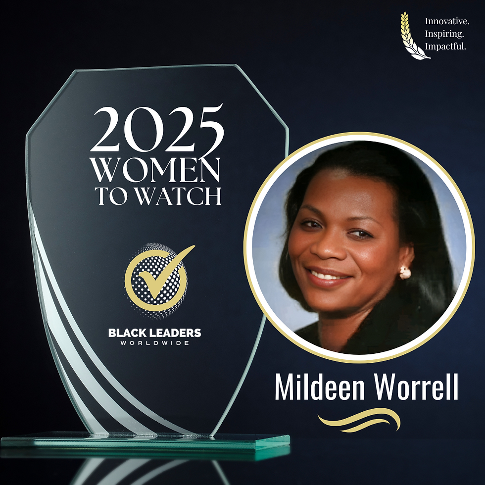 Black Leaders Worldwide honors Mildeen Worrell, 2025 Women To Watch.