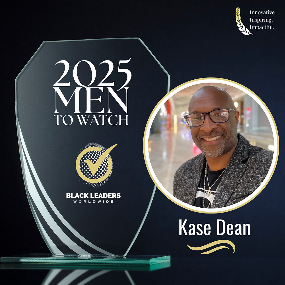 Black Leaders Worldwide honors Kase Dean, 2025 Men To Watch.