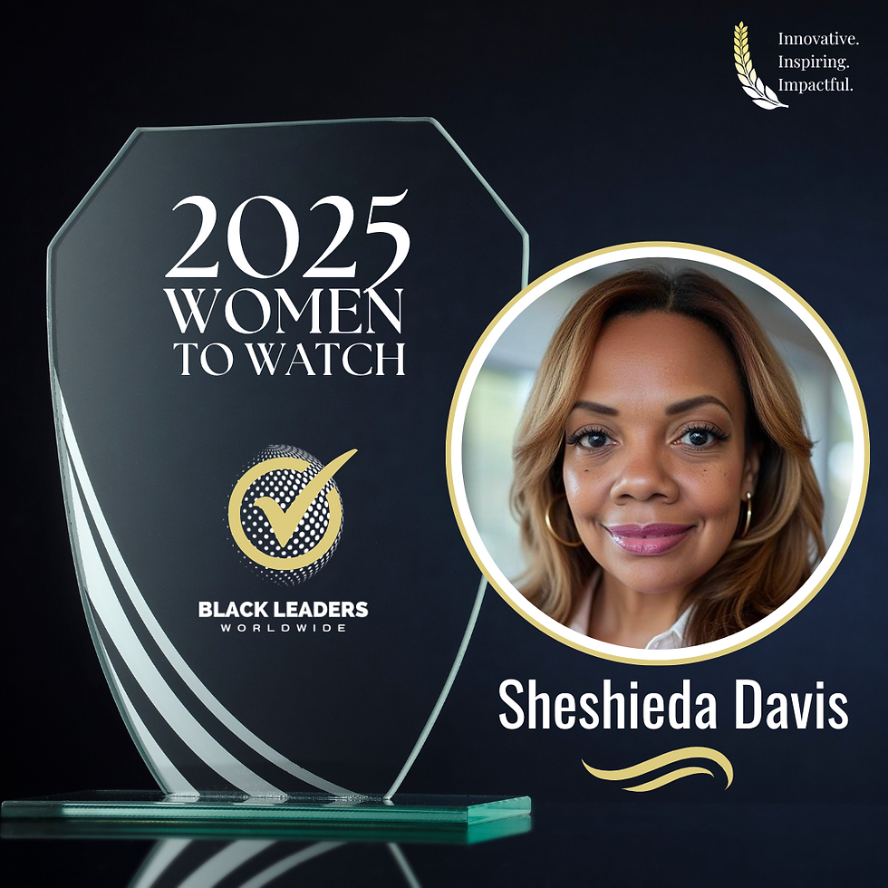 Black Leaders Worldwide honors Sheshieda Davis, 2025 Women To Watch.