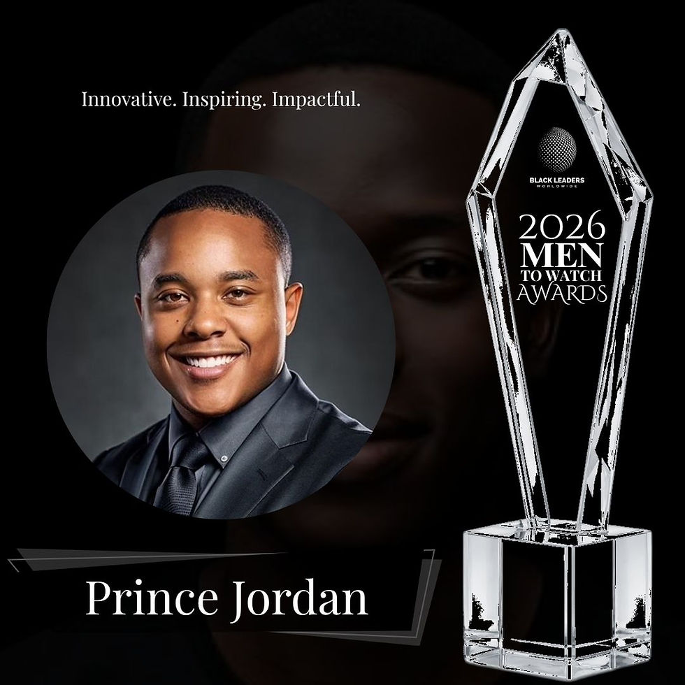 Black Leaders Worldwide honors Prince Jordan, 2026 Men To Watch Awards