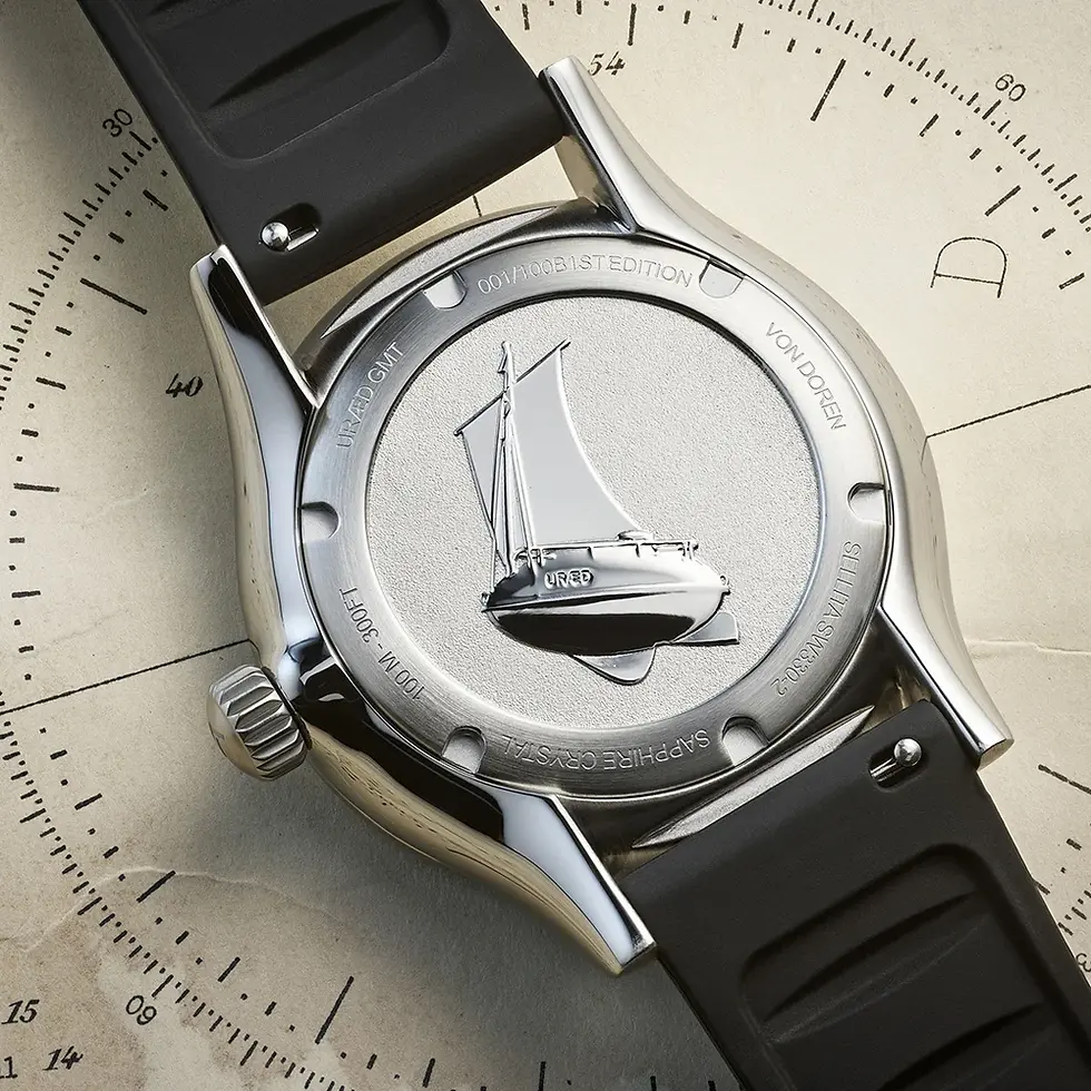 Thumbnail: Von Doren URÆD GMT Blue Swiss Auto 40mm