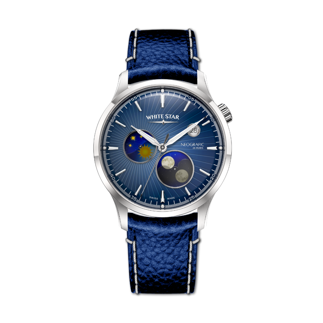 White Star Neografic Cobalt N1-S1C3 Swiss Made Auto 39.5mm