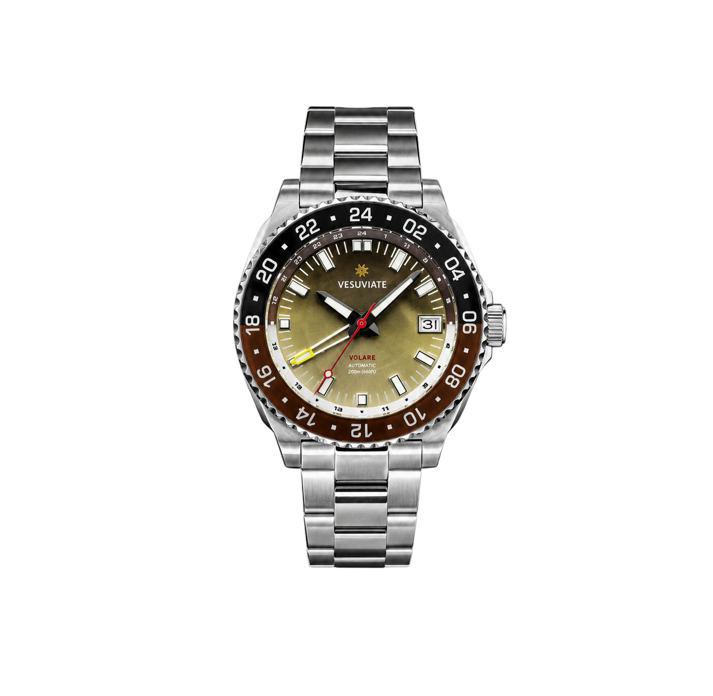 Vesuviate Volare Brown Auto GMT 41mm