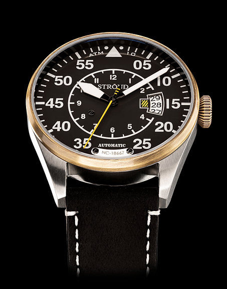 STROND DC-4 vintage automatic watch, black dial