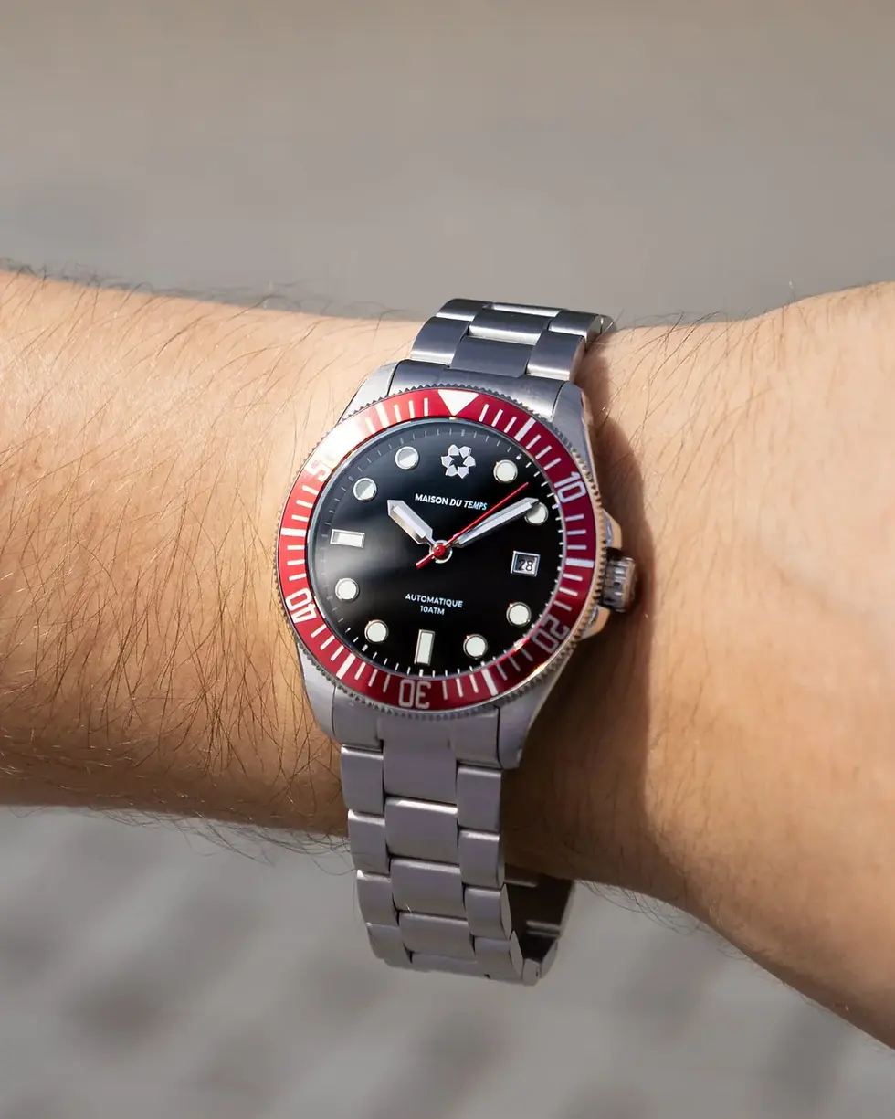 Thumbnail: Maison Du Temps MTSigma Red Bezel Steel Diver 42mm