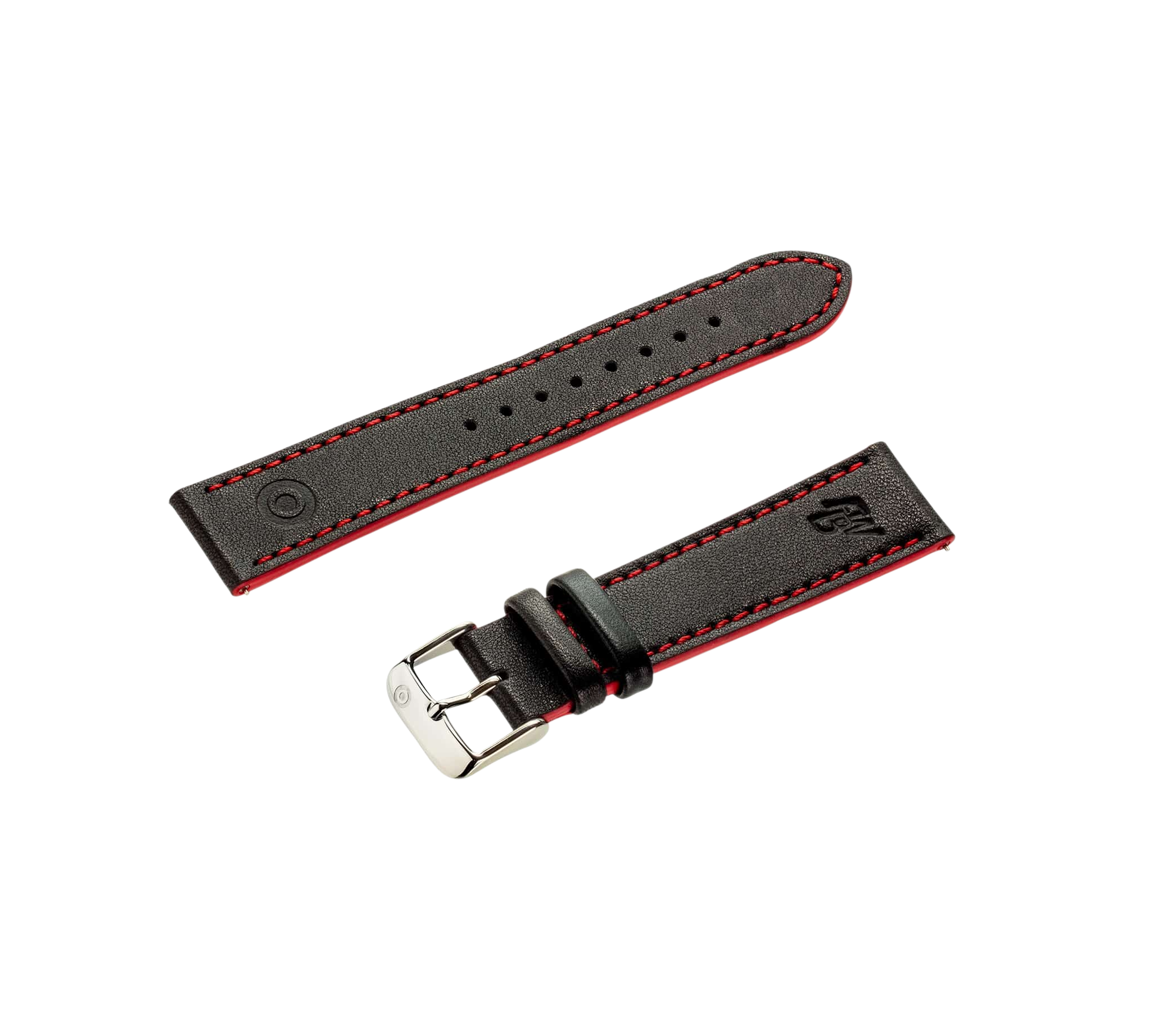 FWB Leather Strap Schwarz / Rot 20mm