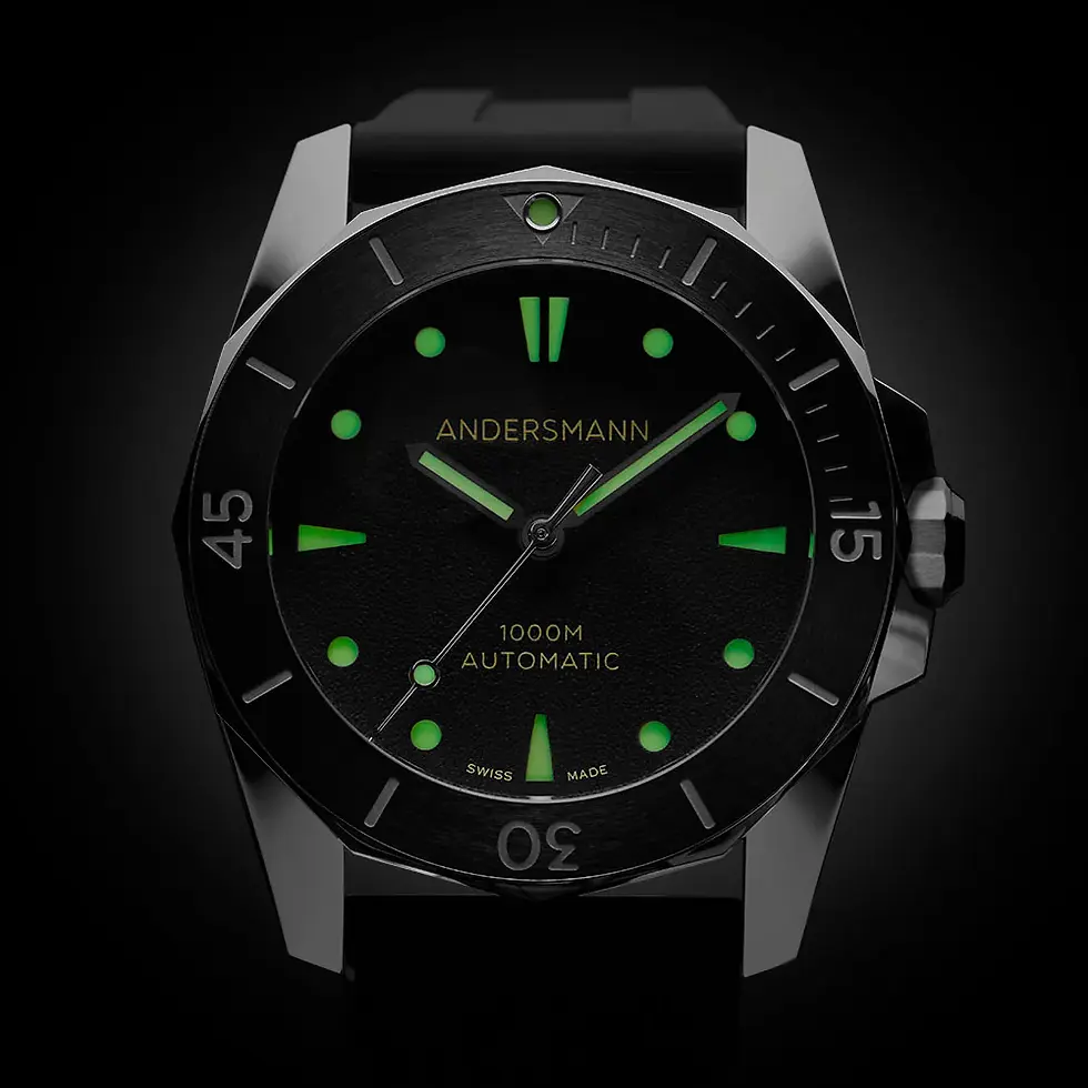 Thumbnail: Andersmann Oceanmaster I 1000m Black Bezel Automatic