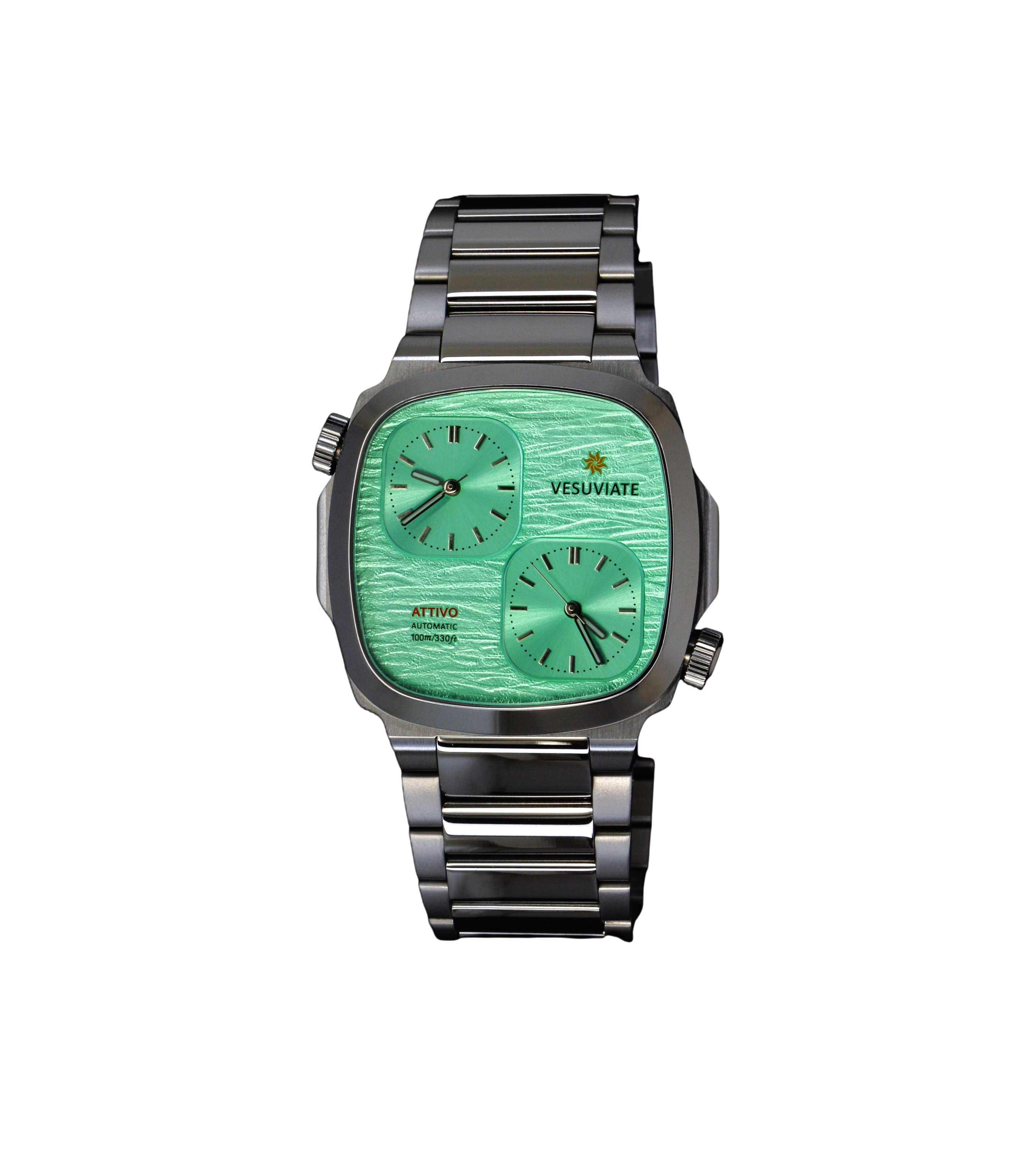 Vesuviate Attivo-Duplex Cyan Green 39x46mm