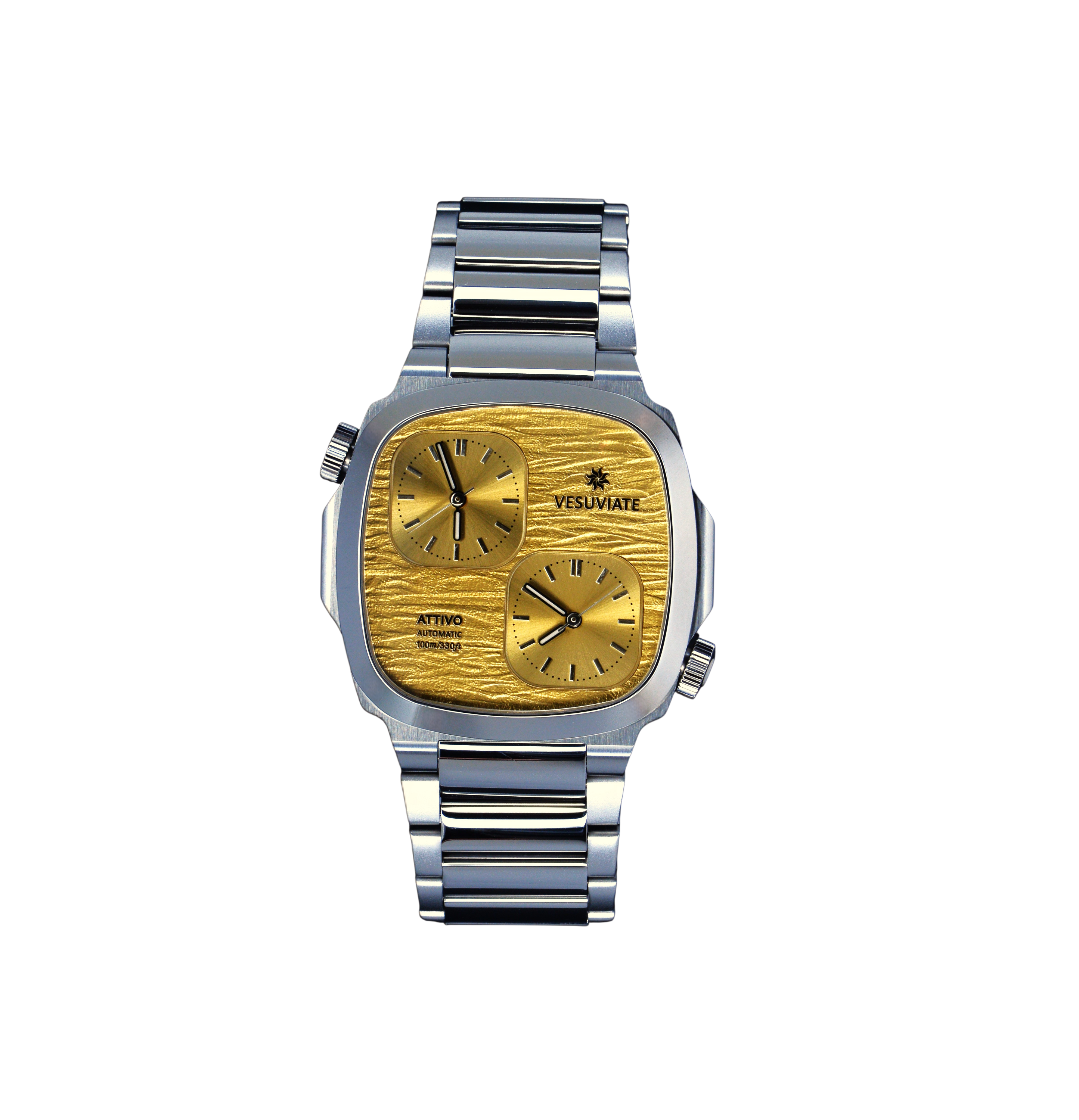 Vesuviate Attivo-Duplex Yellow Gold 39x46mm