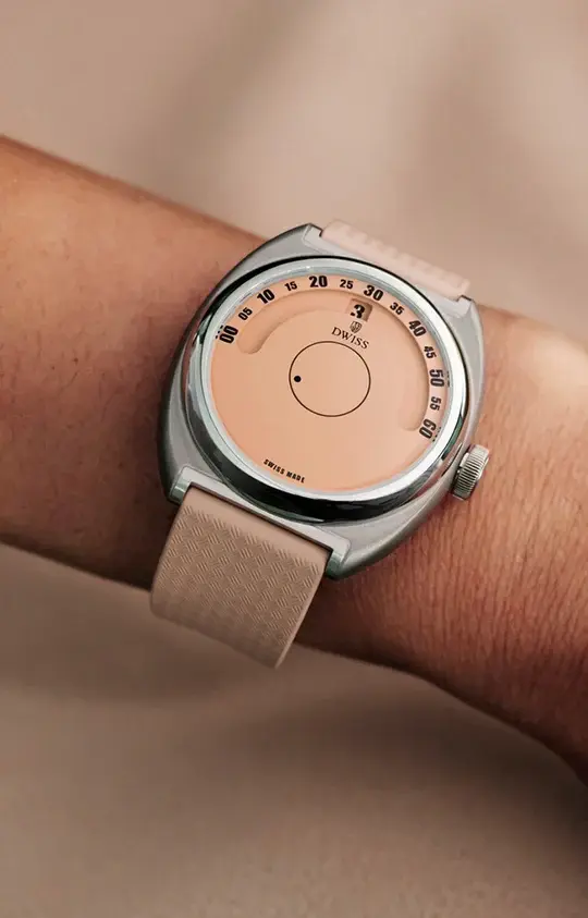 Thumbnail: DWISS S1 Wandering Hours Cream SWISS MADE Auto 40mm Limited Edition