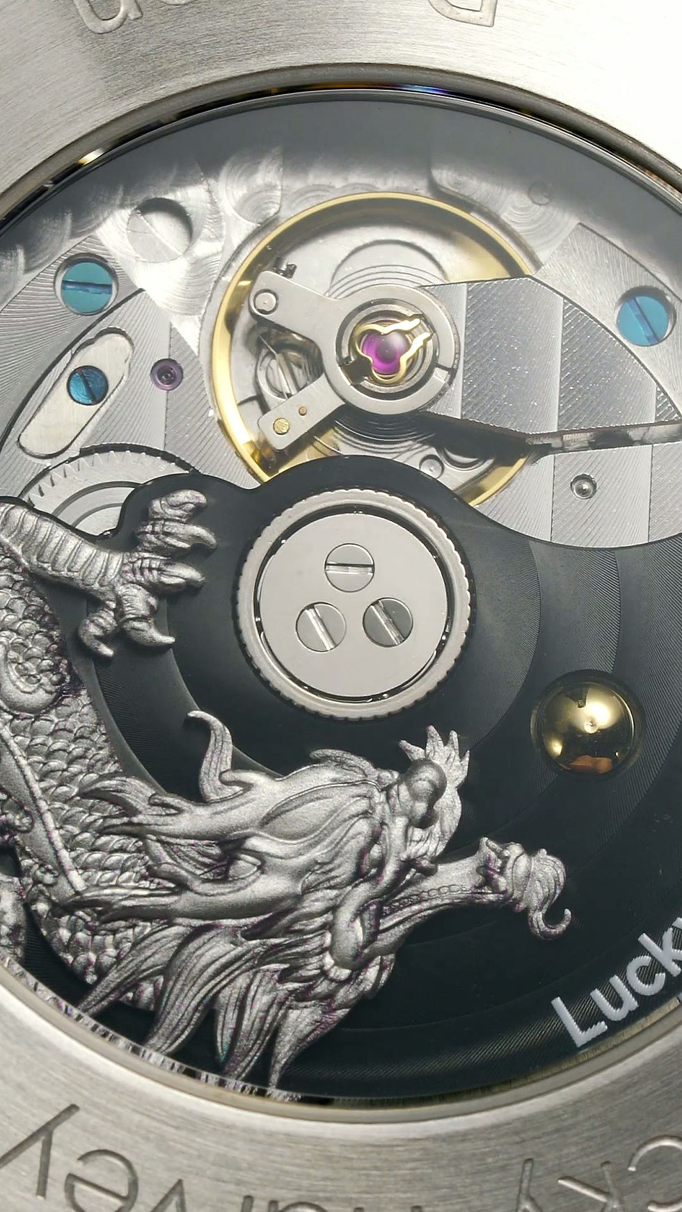 Thumbnail: Lucky Harvey Silver Dragon Automata Auto Gold/Steel 43mm