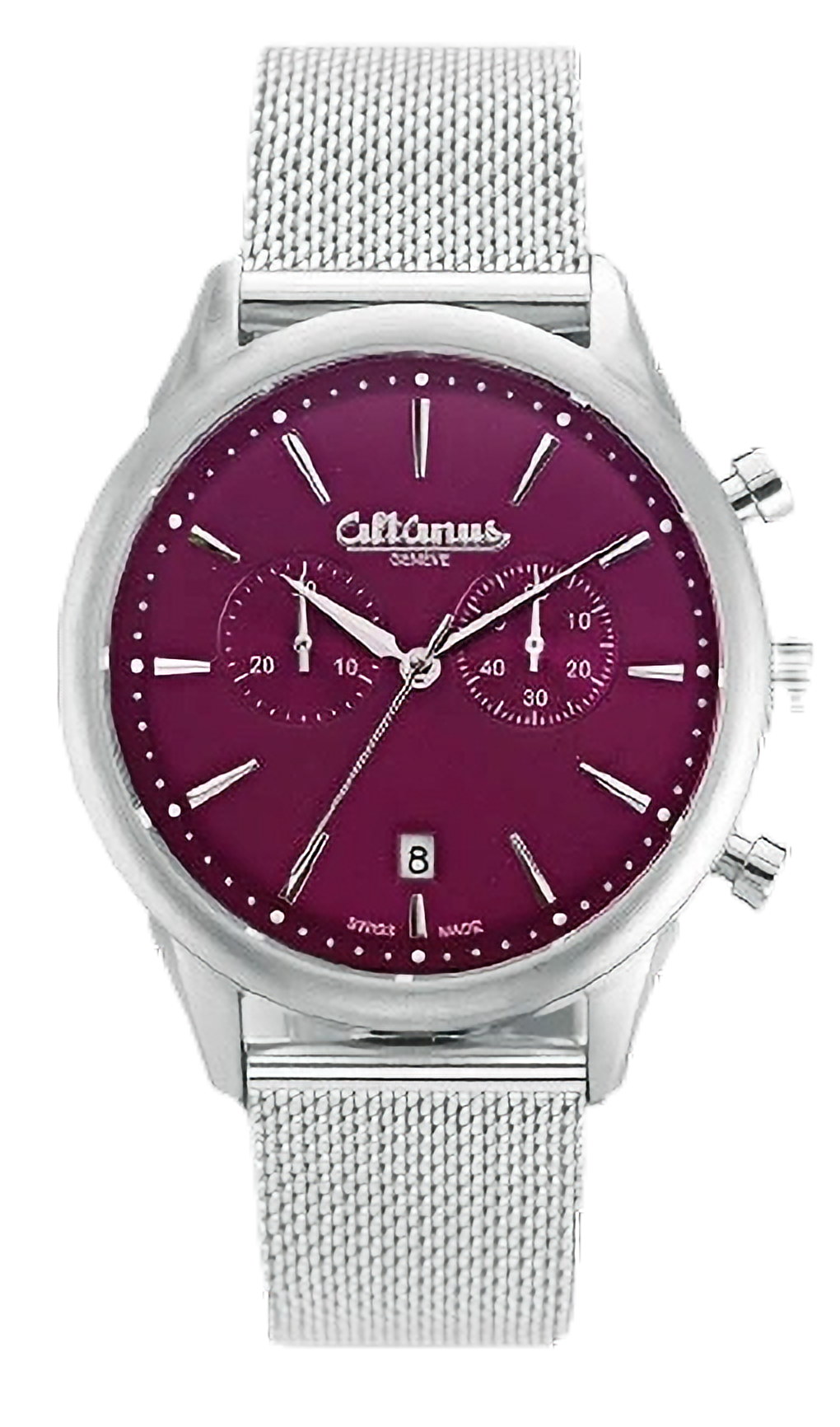Altanus Anniversary Chrono Milanese Bordeaux Dial Swiss Made 41mm