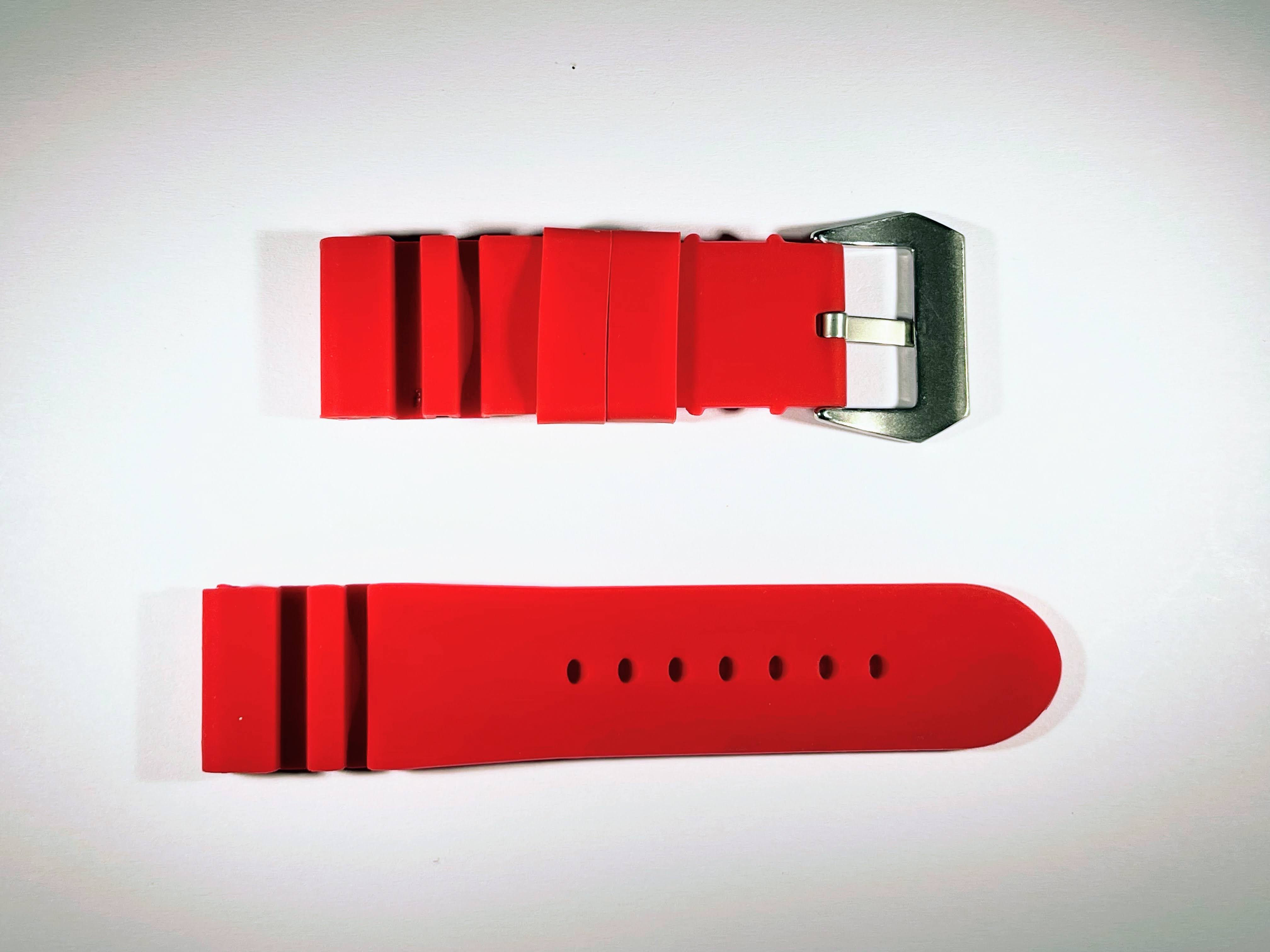 SINCRONO Diver Silicone strap Red Steel Buckle